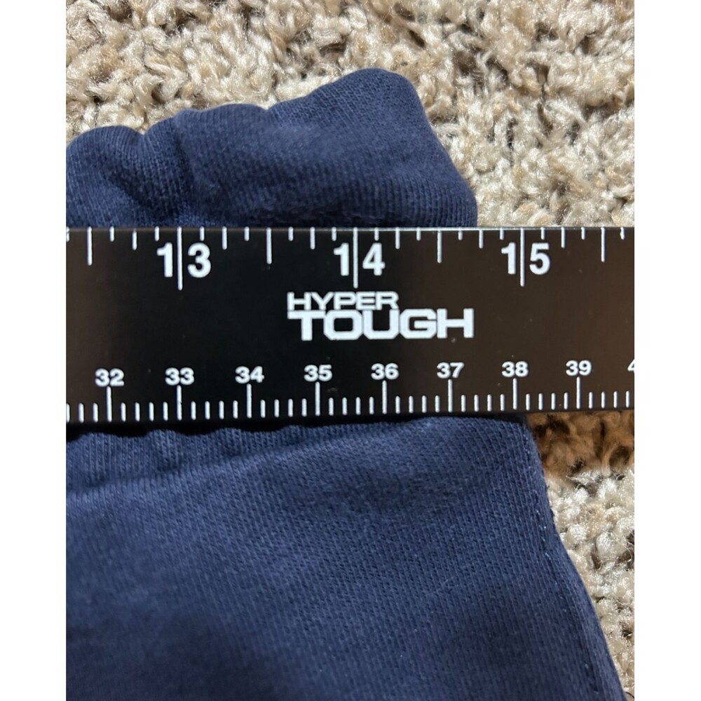 YoungLA French Terry Shorts 8" Men’s Medium Navy Blue Gym Run Train Pockets - Picture 7 of 8